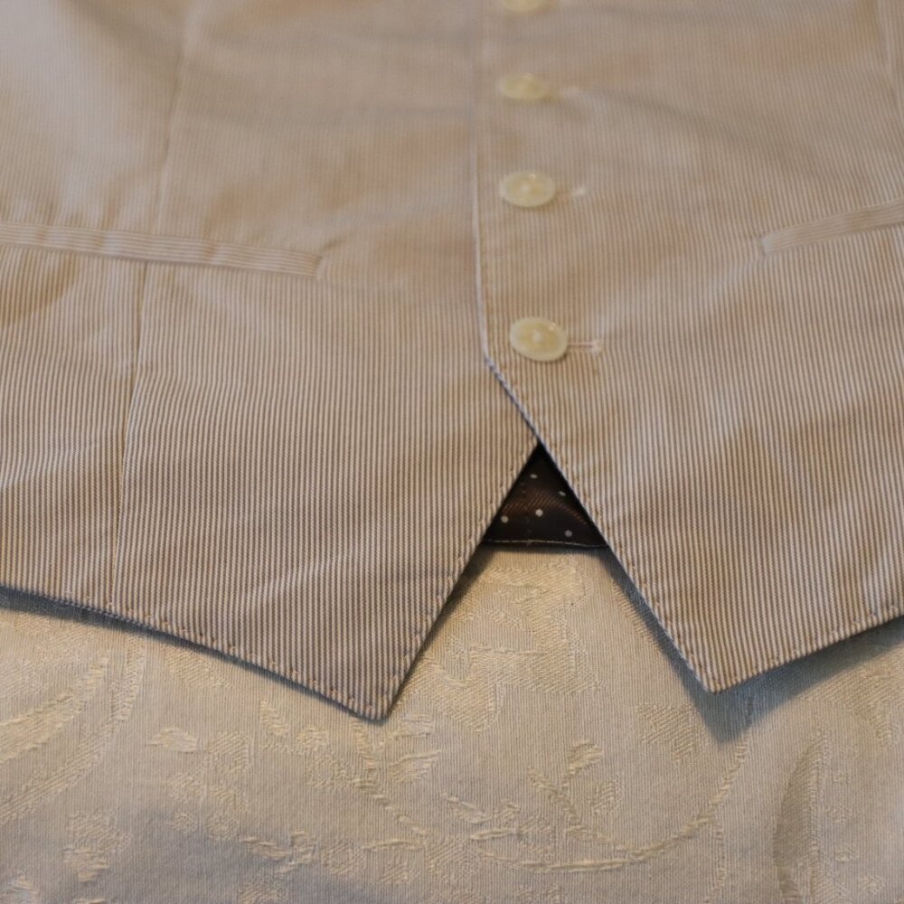 Express Light Gray Pinstripe Single-Breasted Suit… - image 6